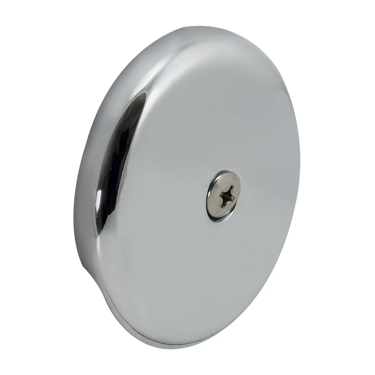 EZ-Flo Round Overflow Faceplate One-Hole with Brass Screw Chrome 35247
