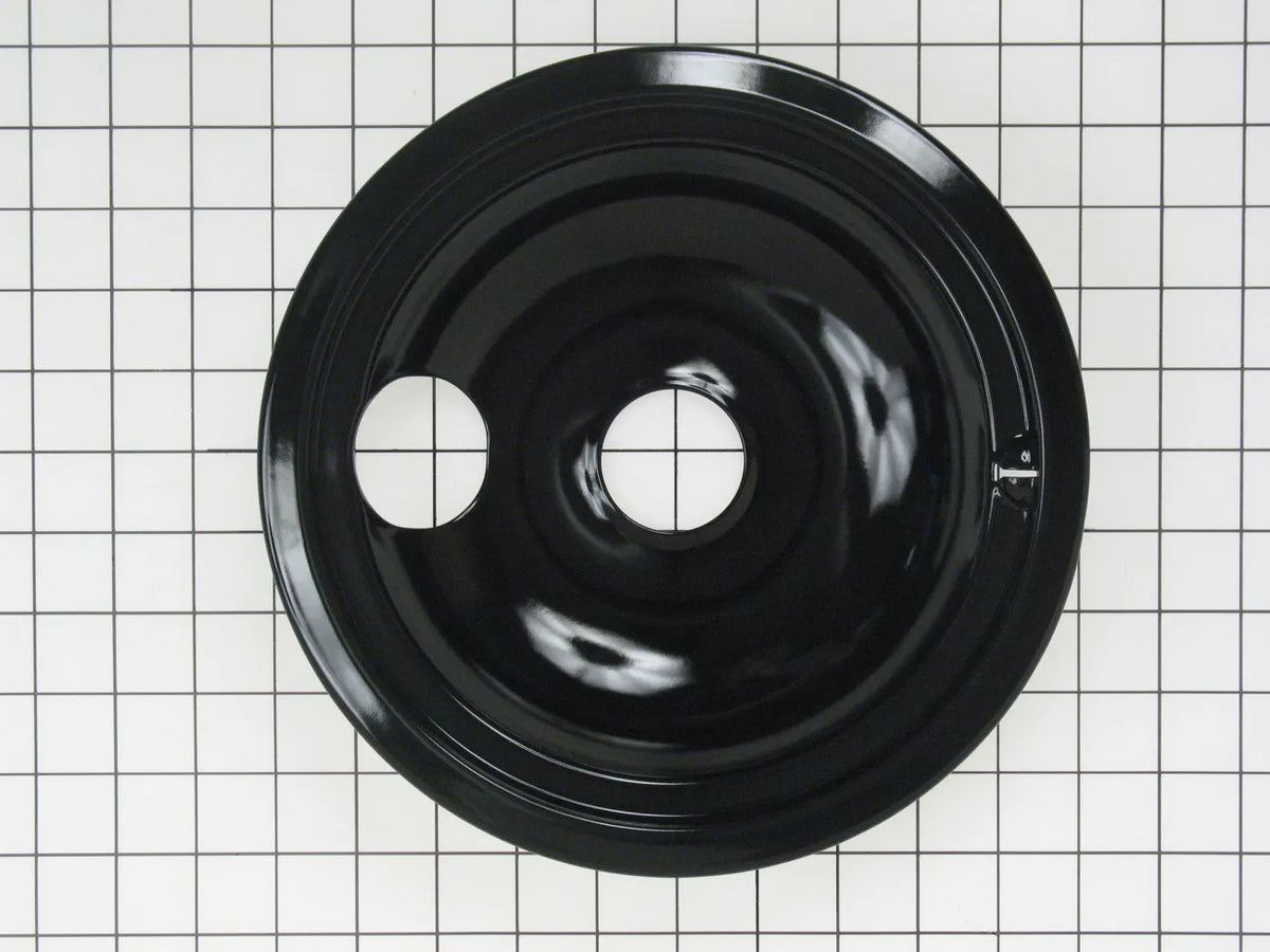 GE Range 8 in. Black Porcelain Burner Drip Bowl WB31T10015