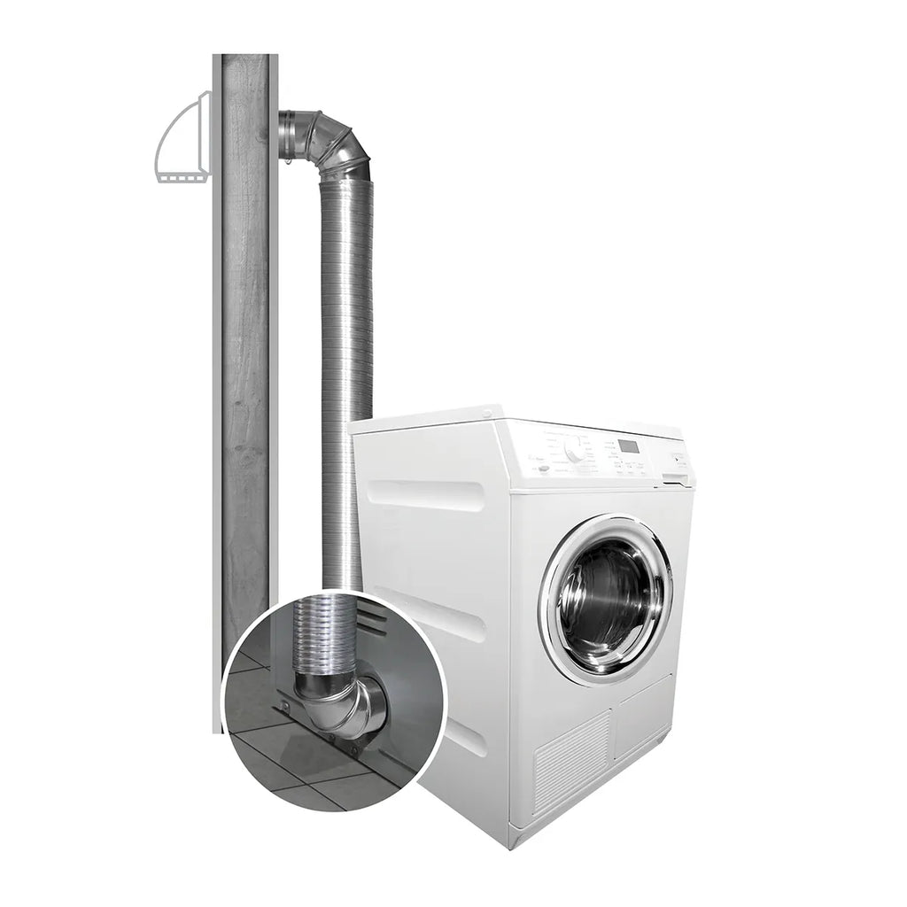 Dundas Jafine All-Metal Dryer Vent Hook-Up Kit 4" x 8 Ft. MFX48ULMK