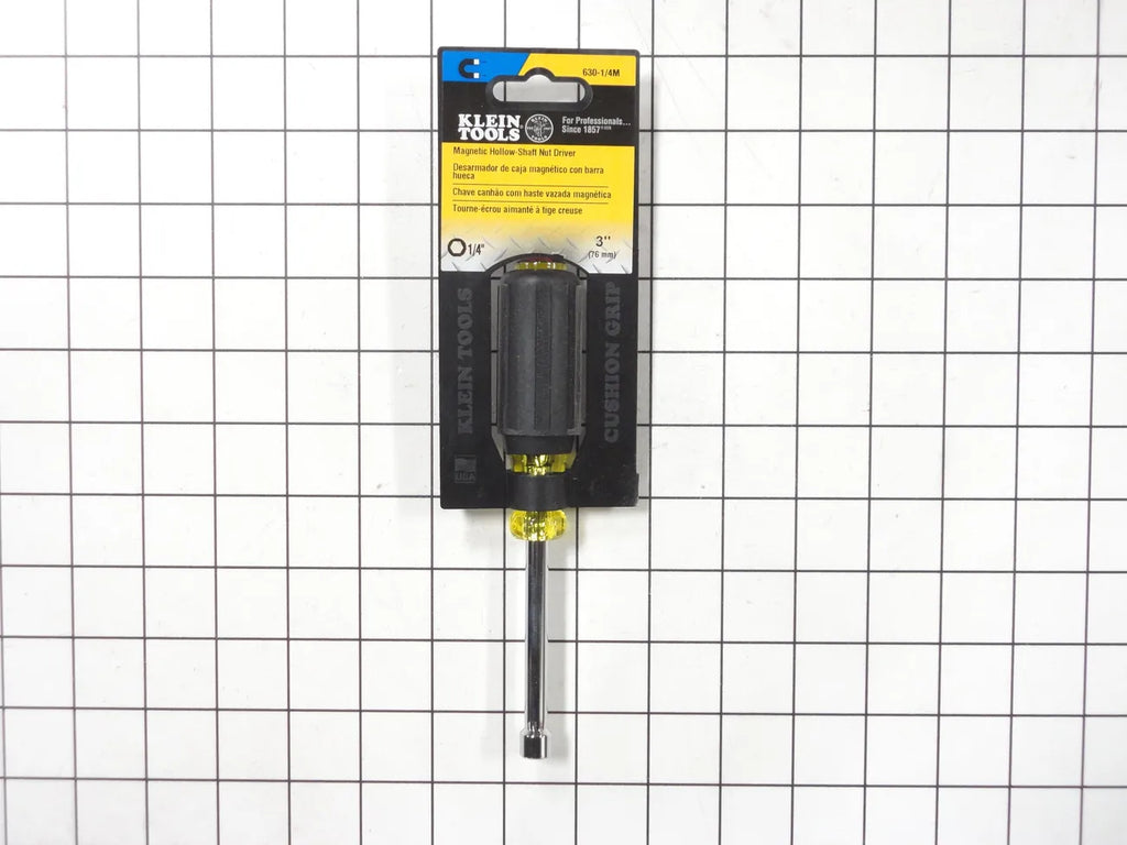Klein Tools 1/4" Magnetic Hollow Shaft Nut Driver, 3" Shank 630-1/4M