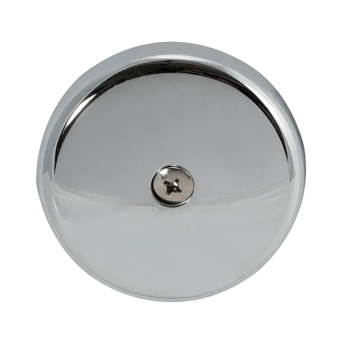 EZ-Flo Round Overflow Faceplate One-Hole with Brass Screw Chrome 35247