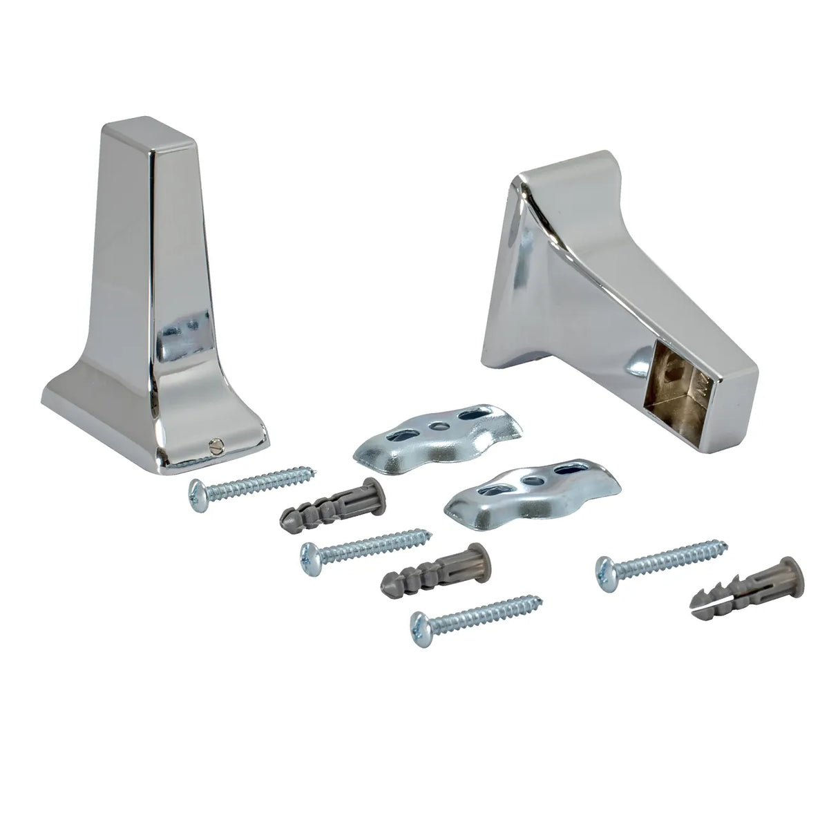 EZ-Flo Chrome Concealed Screw Towel Bar Brackets 3/4" 1 Pair 15155