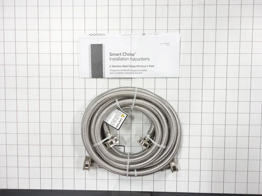 Frigidaire Stainless Steel Washer Fill Hoses 6 ft. 2 Pack 5304490736