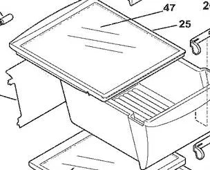 Frigidaire Refrigerator Meat Pan Cover 241973101