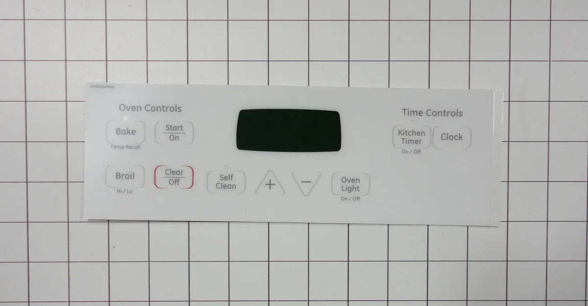 GE Range White Faceplate Graphics Overlay WB27T11014
