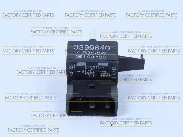 Whirlpool Dryer Temperature Selector Switch WP3399640
