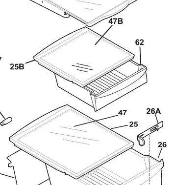 Frigidaire Refrigerator Glass Pan Cover Insert 240443391
