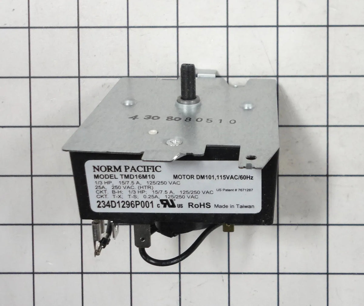 GE Dryer Timer With Plastic Shaft WE4M527