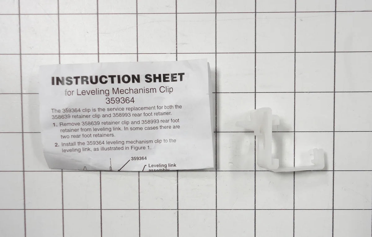 Whirlpool Washer/Dryer Leveling Foot Clip WP359364