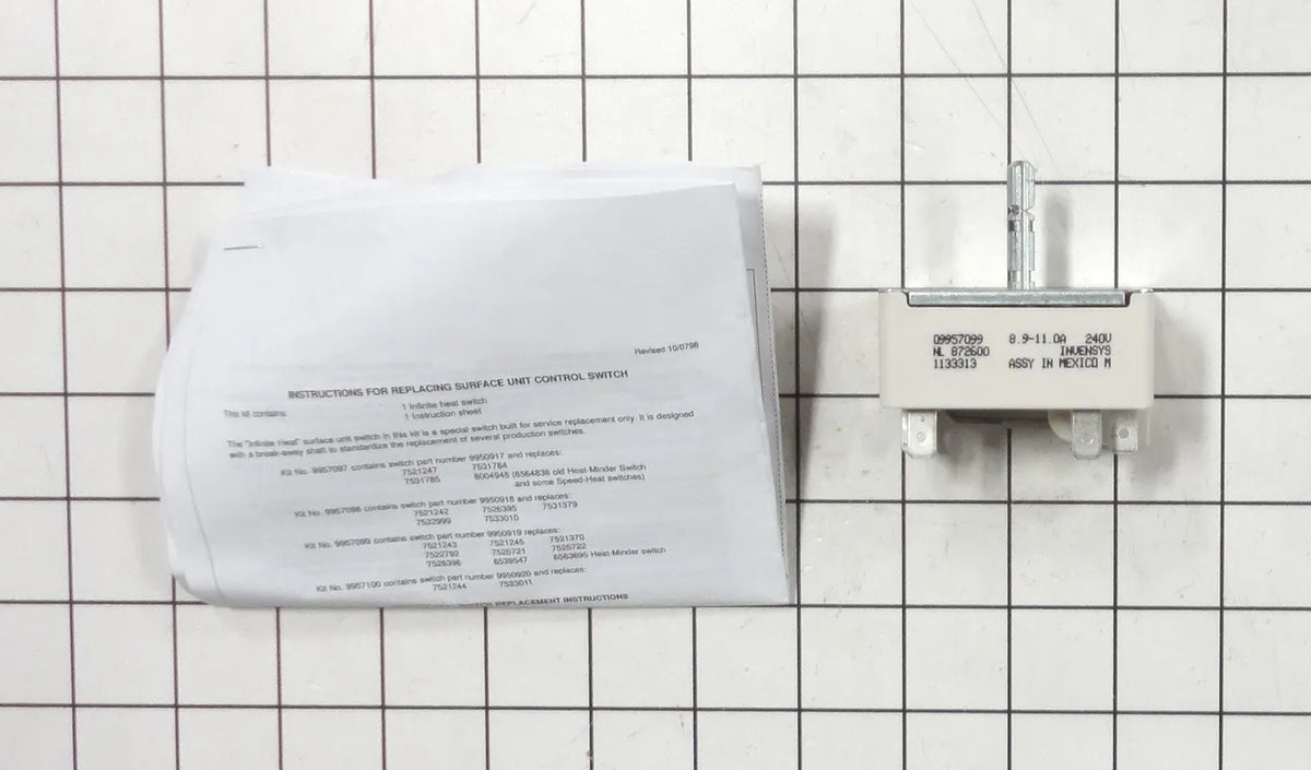 Frigidaire Range 8 In. Surface Burner Infinite Switch 240V 5309957099