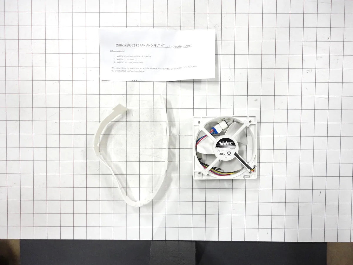 GE Refrigerator Freezer Fan Motor Kit WR60X10352