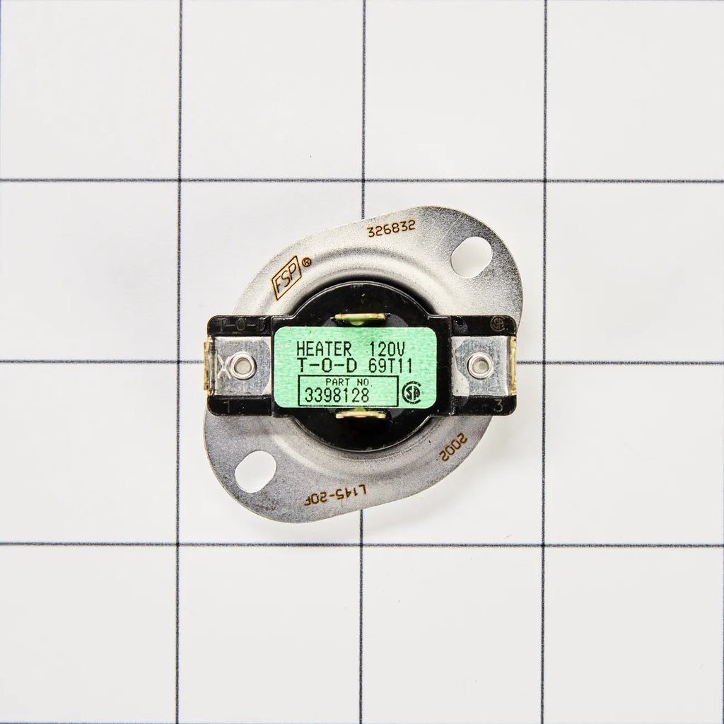 Whirlpool Dryer Cycling Thermostat 145F WP3398128