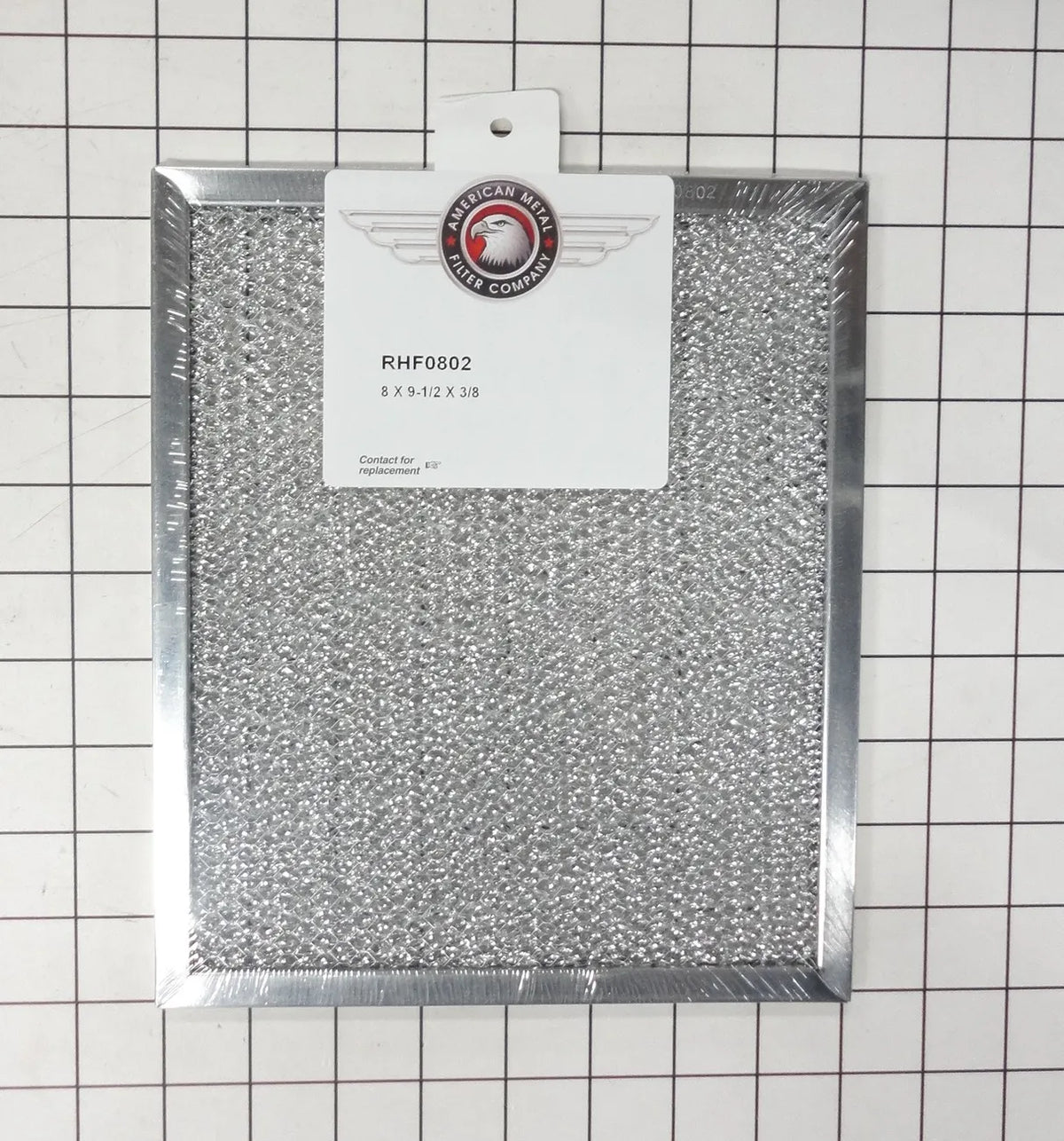 American Metal Filters Aluminum Range Hood Grease Filter 8 x 9-1/2 x 3/8 RHF0802