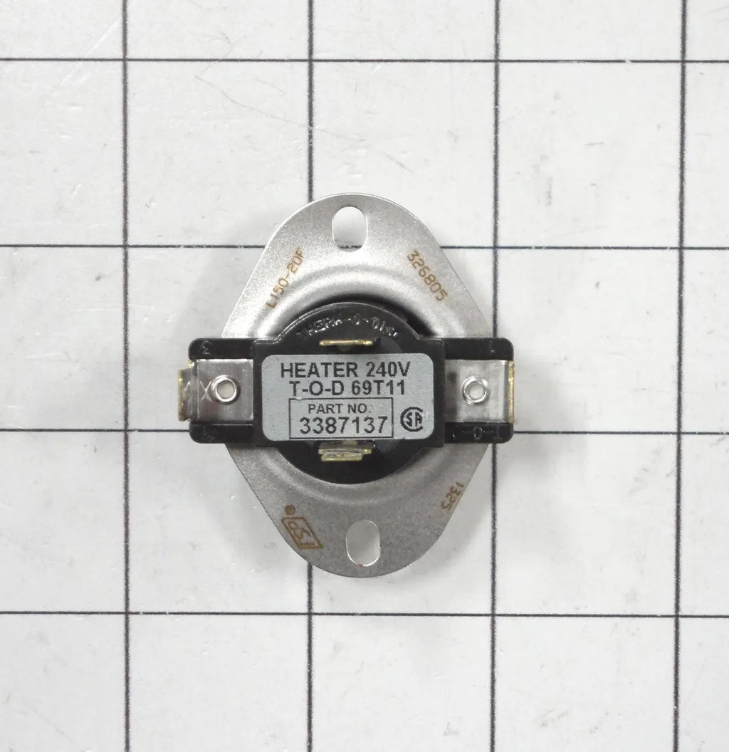 Whirlpool Dryer Cycling Thermostat 155F WP3387137