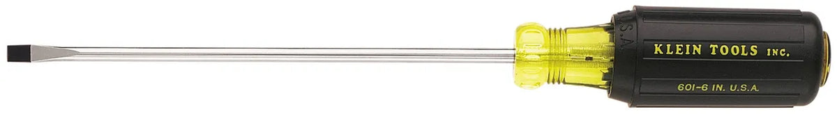 Klein Tools 3/16" Cabinet-Tip Screwdriver, 6" Shank 601-6