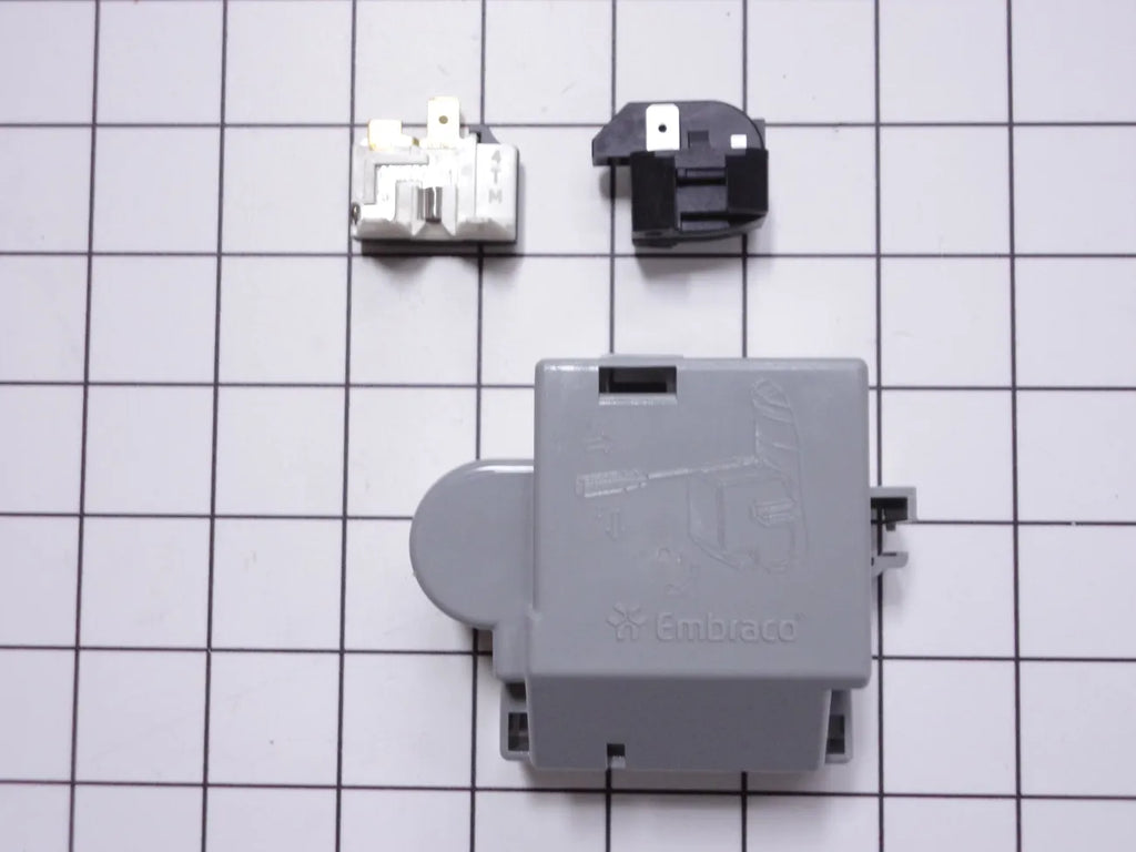 Frigidaire Refrigerator Compressor Relay Overload and Cover Kit 5304410951