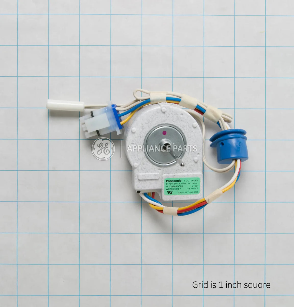 GE Refrigerator Evaporator Fan Motor DC with Harness WR60X10307