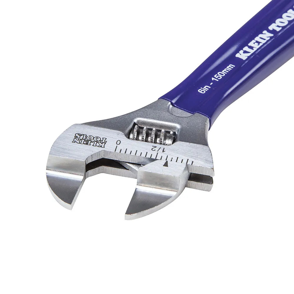 Klein Tools Slim-Jaw Adjustable Wrench, 6 In D86934
