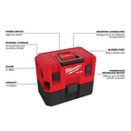 Milwaukee M12 Fuel 1.6 Gallon Wet/Dry Vacuum, Tool Only 0960-20