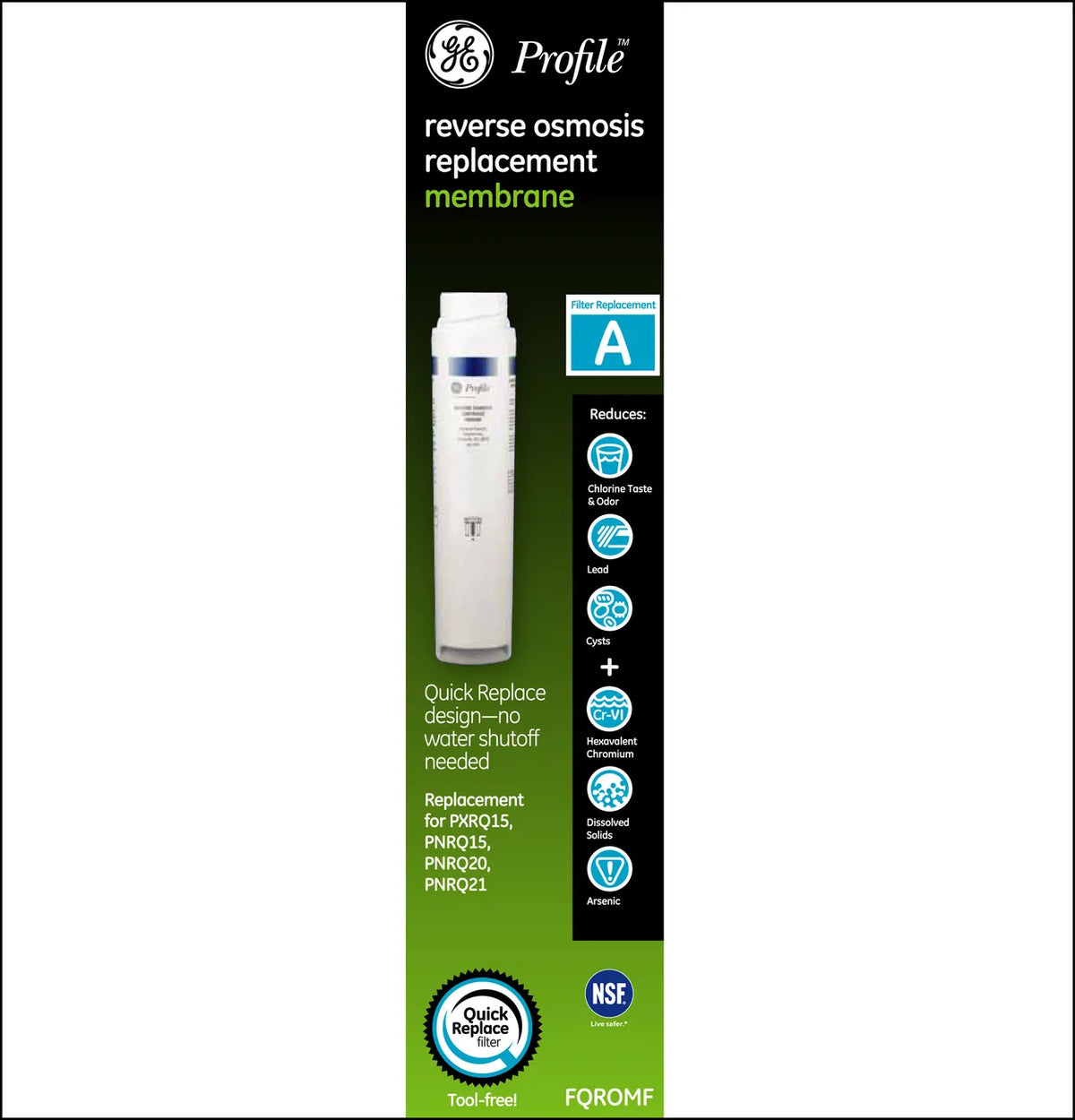 GE SmartWater Replacement RO Membrane Cartridge FQROMF