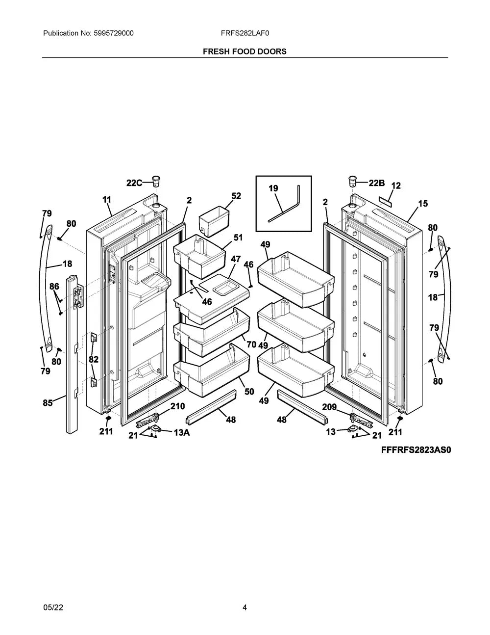 Frigidaire Refrigerator Door Shelf Bin 5304530947