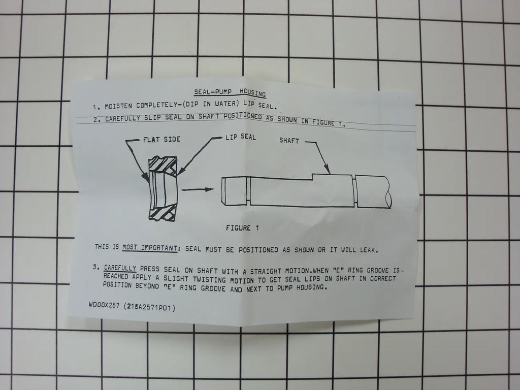 GE Dishwasher Pump Drain Valve Shaft Seal WD8X181