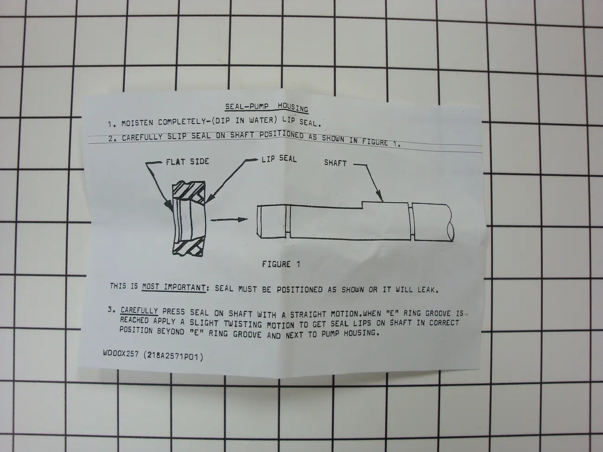 GE Dishwasher Pump Drain Valve Shaft Seal WD8X181