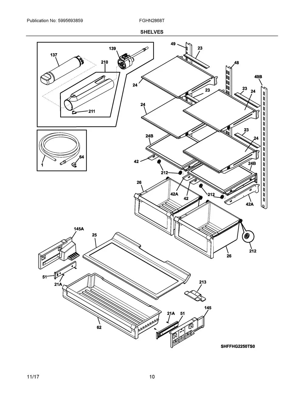 Frigidaire Refrigerator Storage Drawer 5304512616