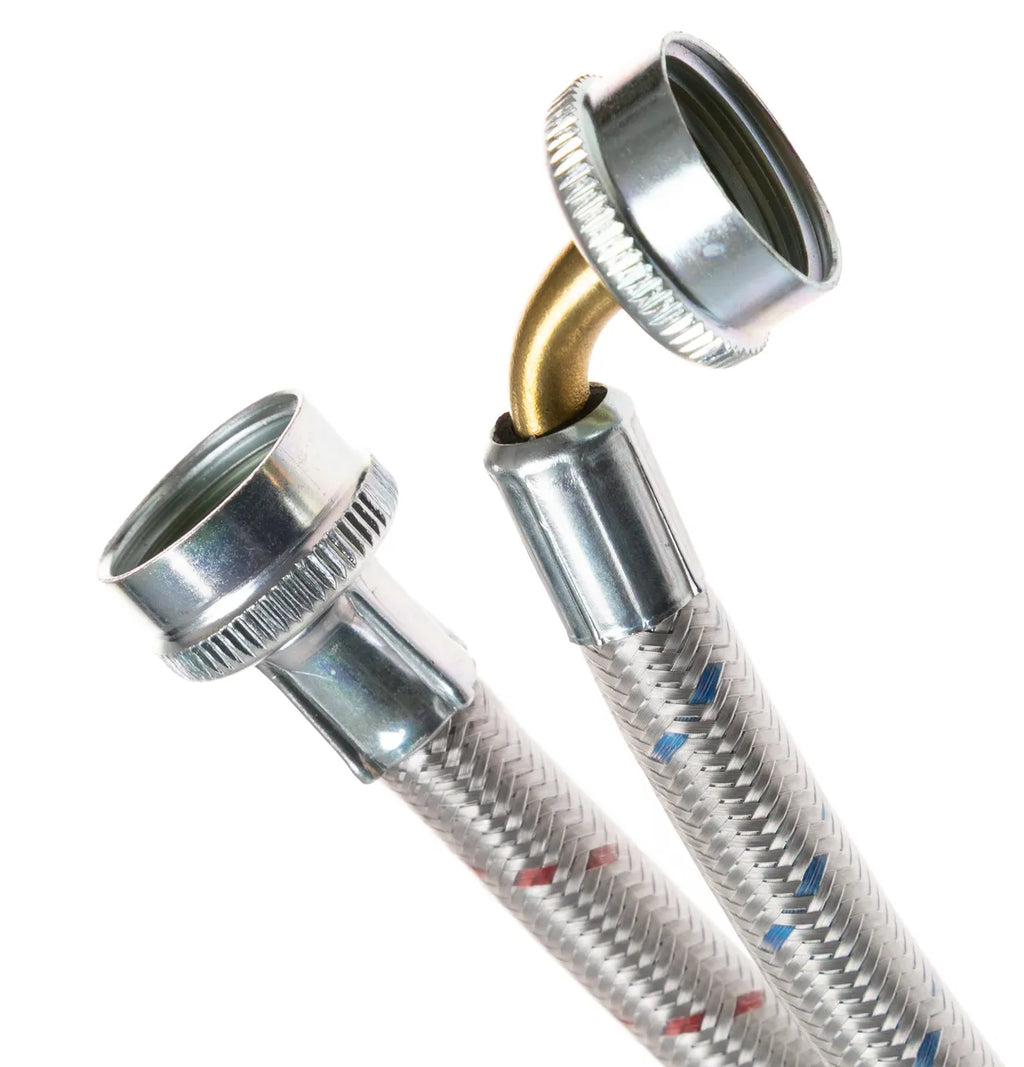 GE Washer Stainless Steel Fill Hose with Elbow 6 Ft WX14X10011