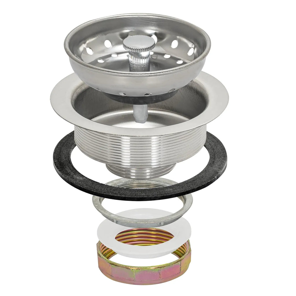 EZ-Flo Stainless Steel Kitchen Sink Basket Strainer 4-1/2" Flange 30001