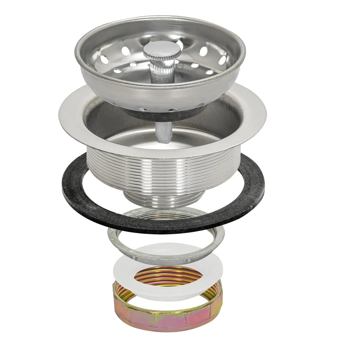 EZ-Flo Stainless Steel Kitchen Sink Basket Strainer 4-1/2" Flange 30001