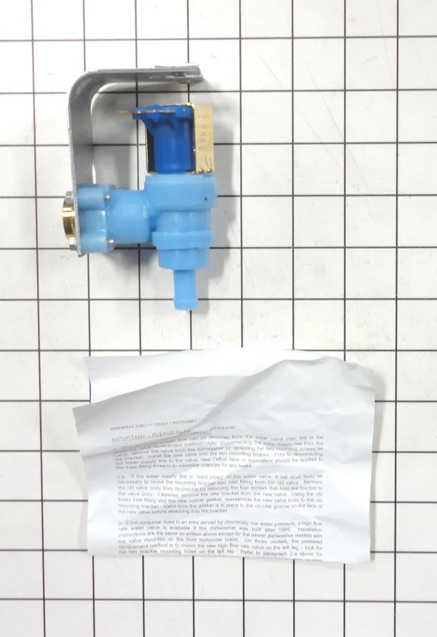 GE Dishwasher Water Inlet Valve with Bracket 120V WD15X10003