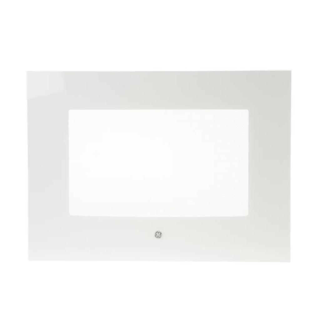 GE Oven Outer Door Glass, White WB56T10356