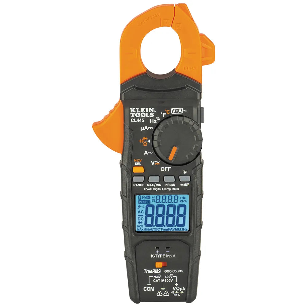 Klein Tools HVAC Clamp Meter, 600A TRMS CL445