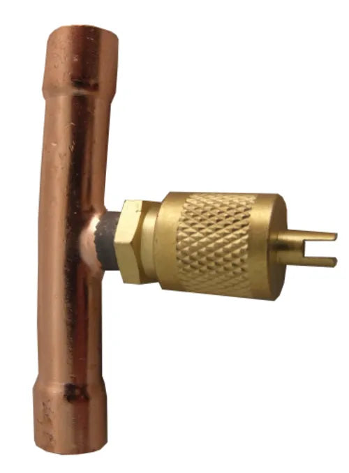 Supco Line Service Valve Tee 3/8 In. Tube x 1/4 In. Male Flare 3-Pack SF8438B3