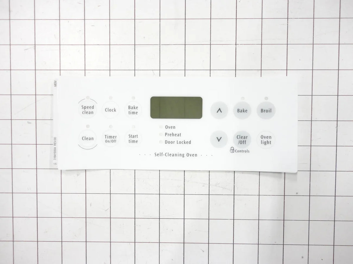 Frigidaire Range Clock Overlay, White 316419304