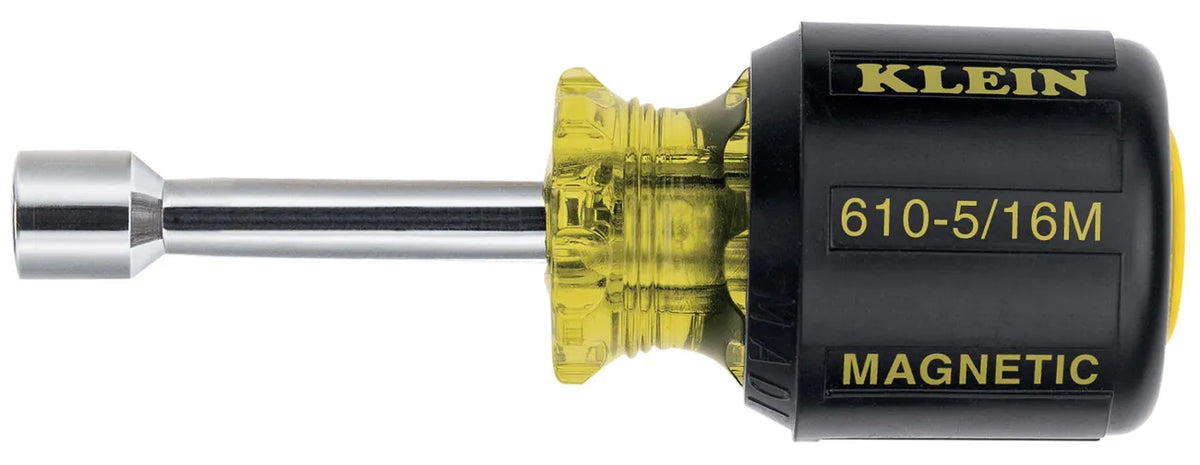 Klein Tools 5/16" Magnetic Stubby Nut Driver, 1-1/2" Hollow Shank 610-5/16M