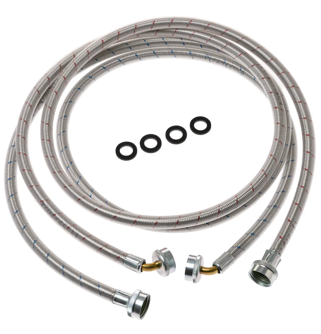 GE Washer Stainless Steel Fill Hose with Elbow 6 Ft WX14X10011