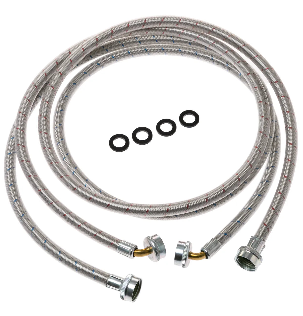 GE Washer Stainless Steel Fill Hose with Elbow 6 Ft WX14X10011