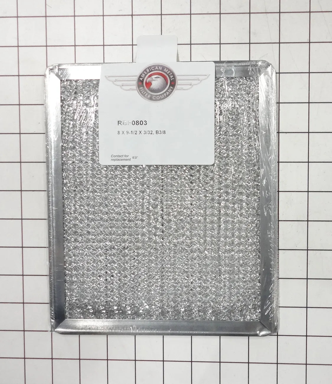 American Metal Filters Aluminum Range Hood Grease Filter 8 x 9-1/2 x 3/32 RBF0803