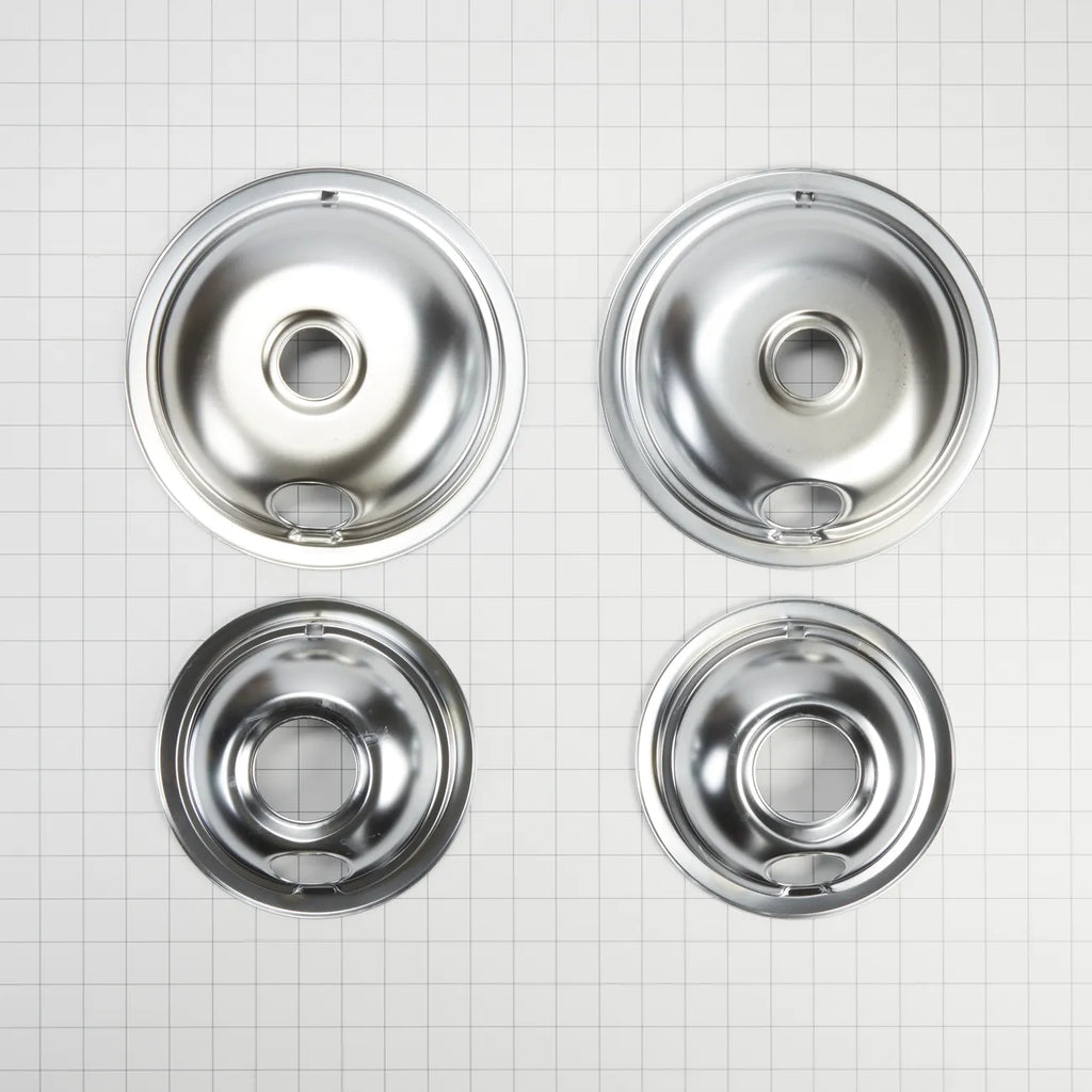 Whirlpool Range Chrome Drip Bowl Set of 4 W10278125