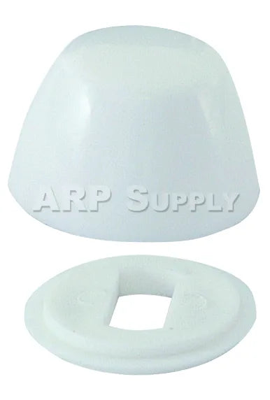 EZ-Flo White Round Toilet Bolt Caps with Washer 1 Pair 40050