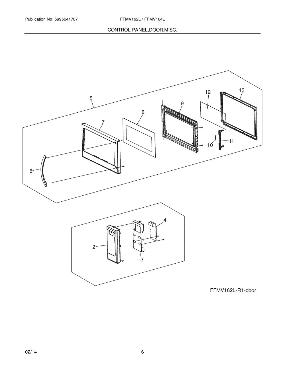 Frigidaire Microwave Outer Door Panel 5304477394