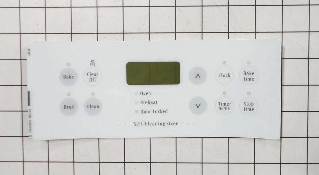 Frigidaire Range Clock Overlay Control Panel, White 316220804