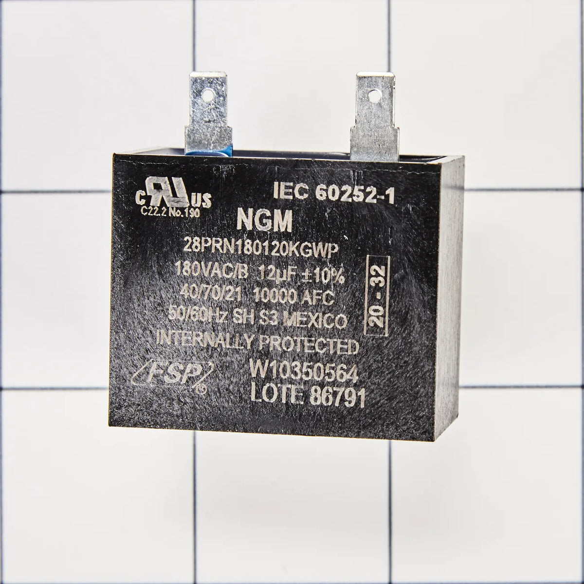 Whirlpool Refrigerator Run Capacitor WPW10350564