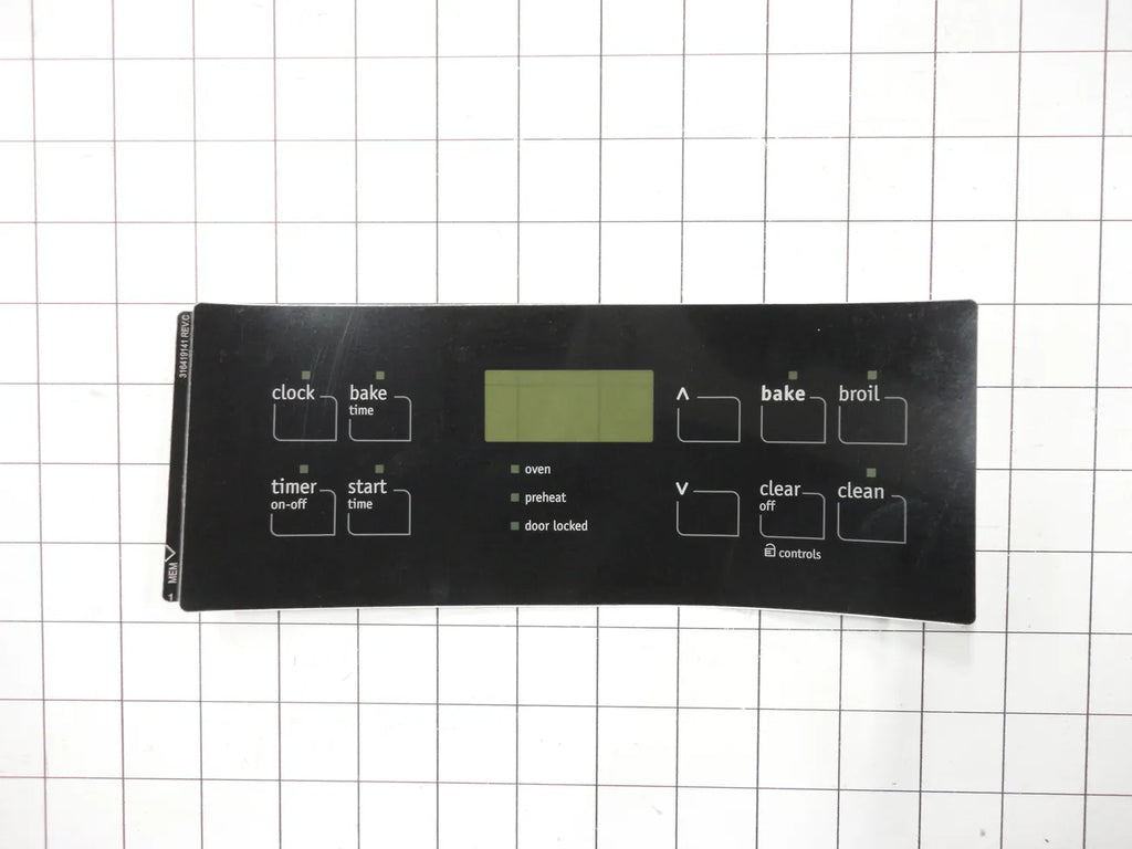 Frigidaire Range Clock Control Overlay, Black 316419141