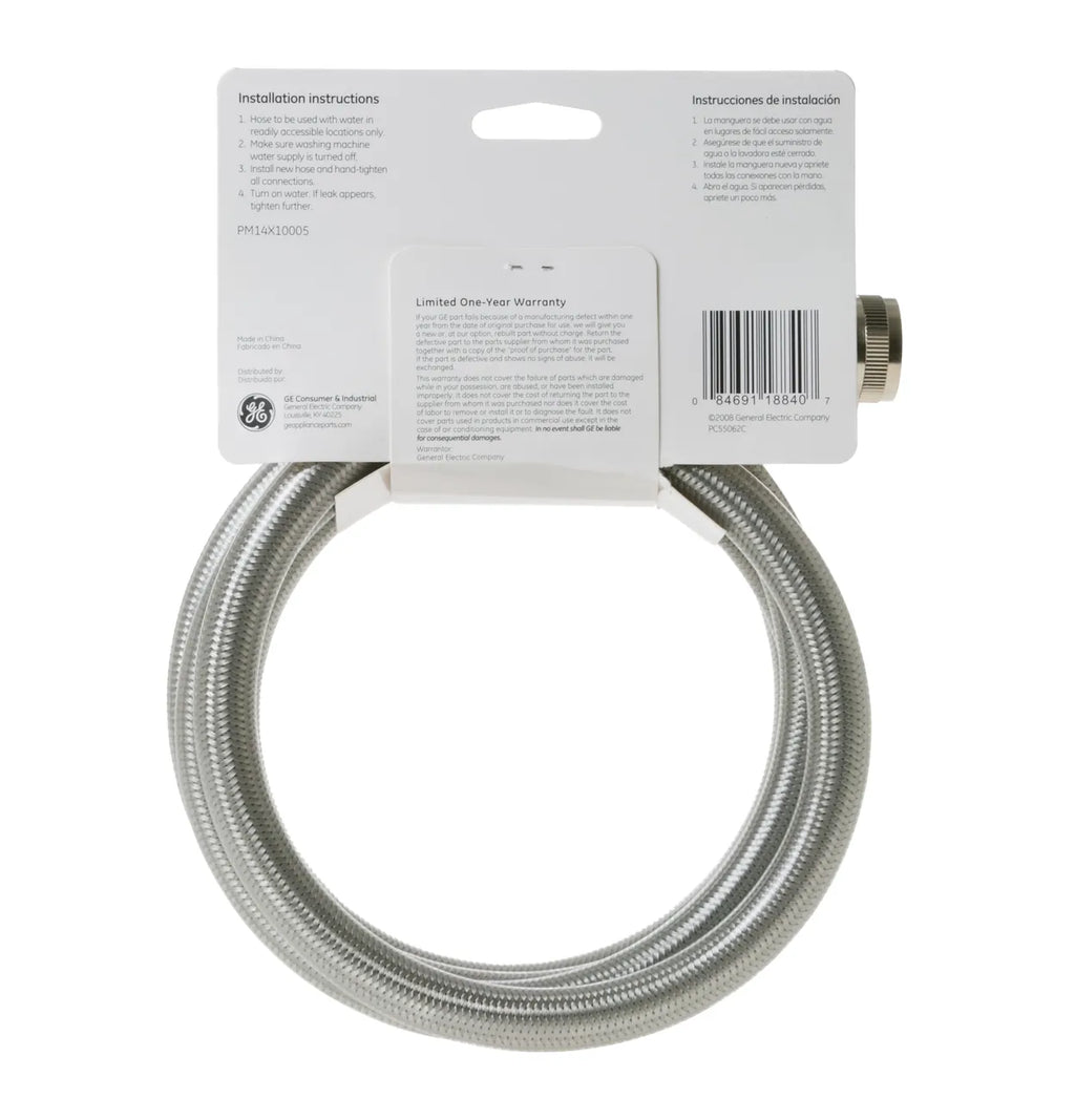 GE Stainless Steel Washer Fill Hoses 2 Pack WX14X10005