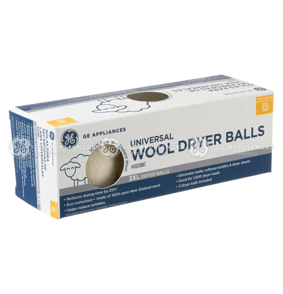 GE Universal Wool Dryer Balls 3 Pack WX02X30937