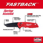 Milwaukee Fastback Spring Assisted Serrated Folding Knife 48-22-1530