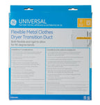 GE Flexible Metal Dryer Transition Duct, 4 In. x 8 Ft. PM08X10085